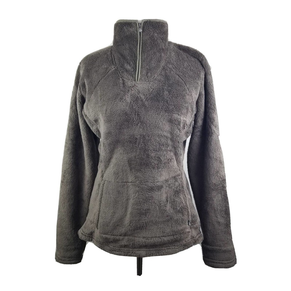 The North Face‎ Fleece Jacket 1/4 Zip Pullover Womens Medium Brown Fuzzy Soft